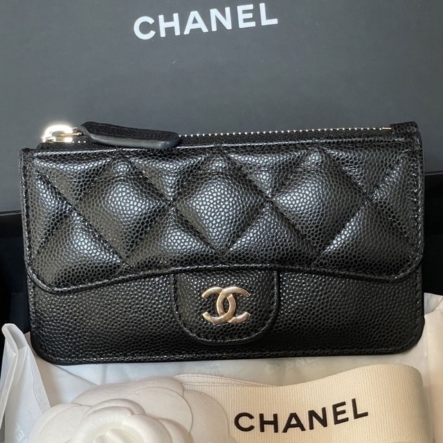 CHANEL フラグメントケース　シャネル　 カード  ミニ財布　黒