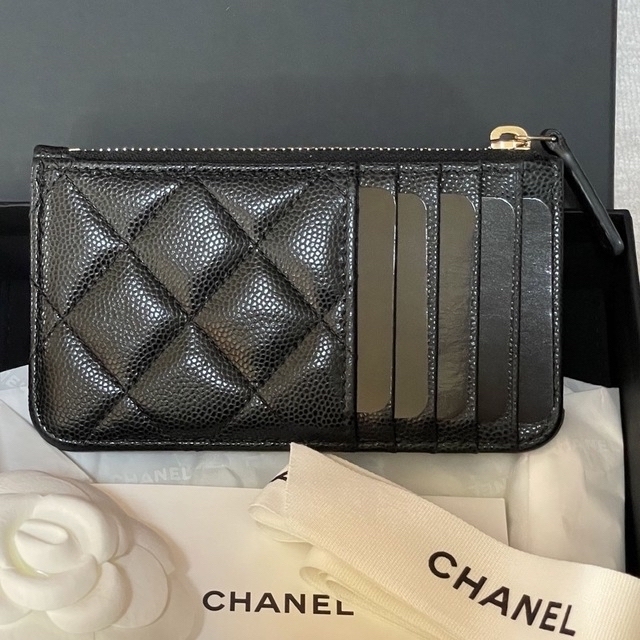 CHANEL フラグメントケース　シャネル　 カード  ミニ財布　黒