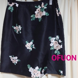 オフオン(OFUON)の♥美品♥🌸ofuon🌸花柄サテンスカート(ミニスカート)