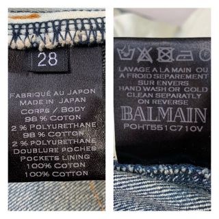 BALMAIN - 【新品特価/定価13.7万円】BALMAIN バイカー ブルーデニム