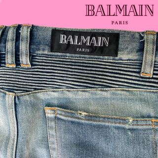 BALMAIN - 【新品特価/定価13.7万円】BALMAIN バイカー ブルーデニム