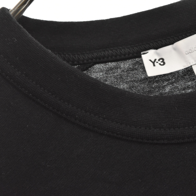 Y-3(ワイスリー)のY-3 ワイスリー 21AW OPTIMISTIC ILLUSIONS SHORT SLEEVE TEE ロゴプリントTシャツ カットソー ブラック メンズのトップス(Tシャツ/カットソー(半袖/袖なし))の商品写真