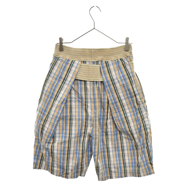 KAPITAL キャピタル 18SS OX CHECK SHIMOKITA SHORTS オックス チェック シモキタ ショート ハーフ パンツ ブルー K1804SP165