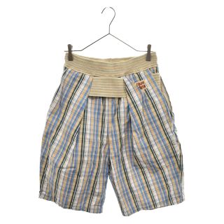 KAPITAL キャピタル 18SS OX CHECK SHIMOKITA SHORTS オックス チェック シモキタ ショート ハーフ パンツ ブルー K1804SP165