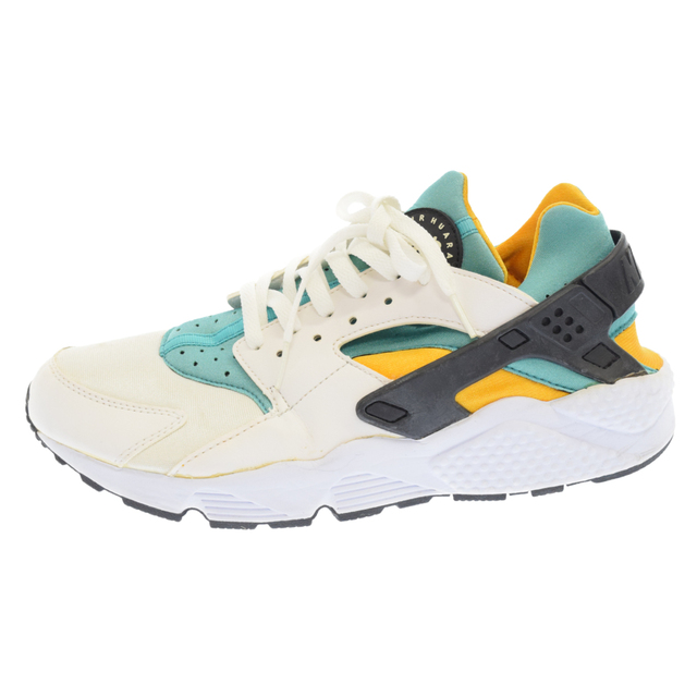 NIKE ナイキ 15年製 AIR HUARACHE SPORT TURQOISE-UNIVERSITY GOLD 318429-137 エアハラチ ローカットスニーカー ホワイト/イエロー/ミントグリーン US10.5