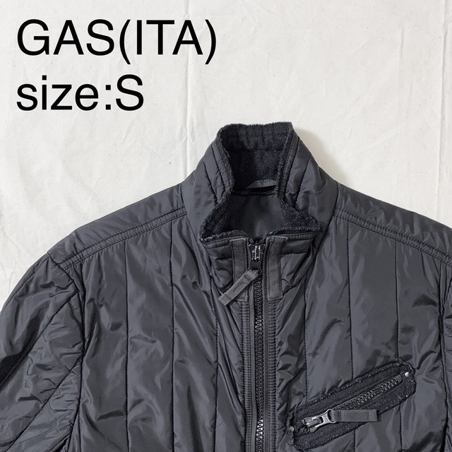 GAS(ITA)ビンテージナイロンパデッドジャケット ブラック | フリマアプリ ラクマ