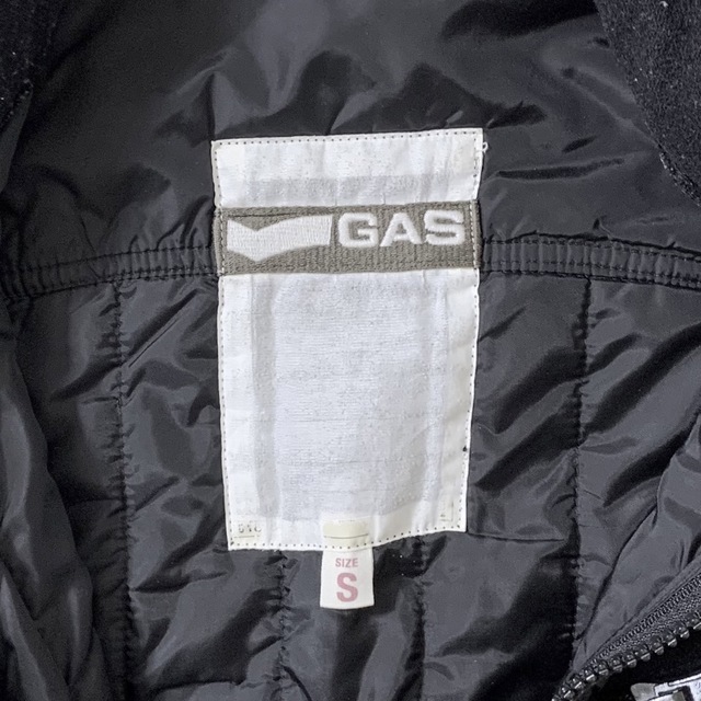 GAS(ITA)ビンテージナイロンパデッドジャケット ブラック
