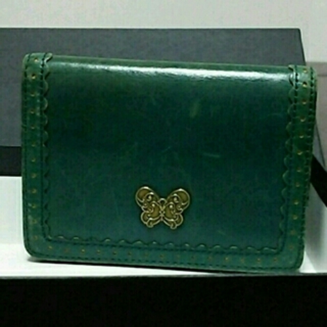 ANNA SUI(アナスイ)のアナスイ カードケース 緑 レディースのファッション小物(名刺入れ/定期入れ)の商品写真