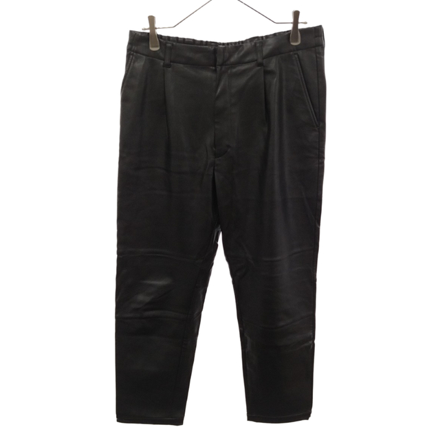 Stein シュタイン FAKE LEATHER TROUSERS フェイクレザートラウザー イージーテーパードパンツ ブラック ST.102