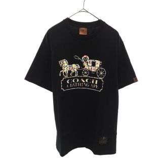 アベイシングエイプ(A BATHING APE)のA BATHING APE アベイシングエイプ ×COACH 20SS MILO TEE×コーチ コラボ マイロ ロゴプリントショートスリーブTシャツ 半袖カットソー 001TEG231902X(Tシャツ/カットソー(半袖/袖なし))