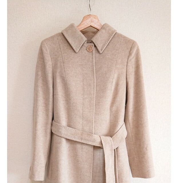 週末お値下げ MaxMara バージンウール ロングコート 【オープニング