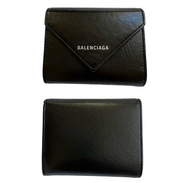 箱付✨BALENCIAGA  バレンシアガ　財布　三つ折り　ミニウォレット　黒 1