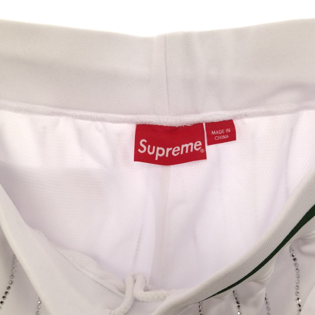 Supreme - SUPREME シュプリーム 22ss Rhinestone Stripe Baseboll short White