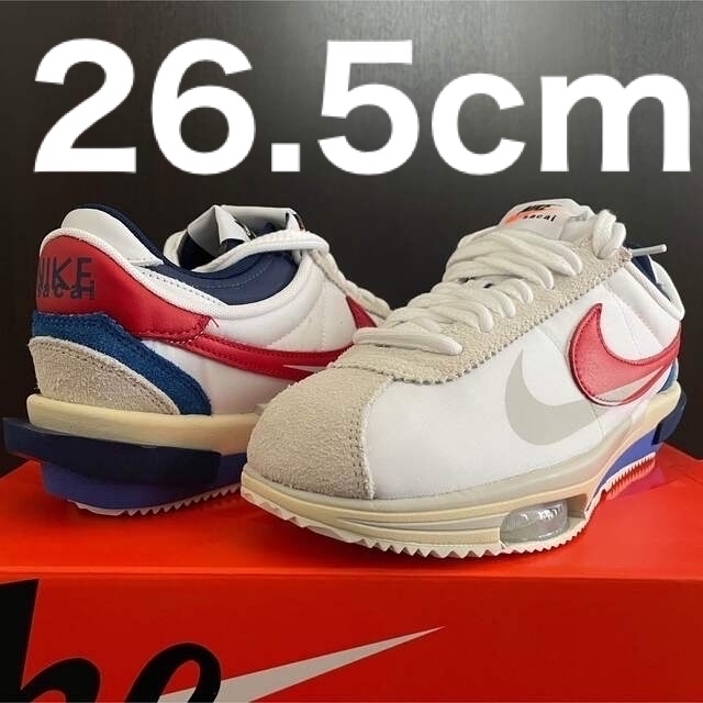 NIKE(ナイキ)のsacai × Nike Zoom Cortez, White / Red メンズの靴/シューズ(スニーカー)の商品写真