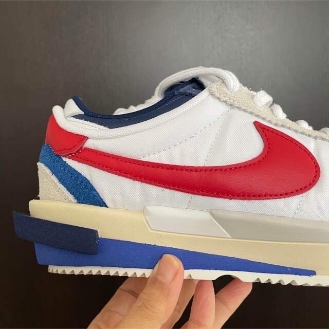 sacai × Nike Zoom Cortez, White / Red