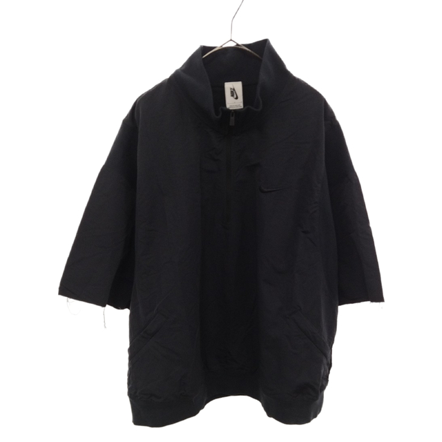 NIKE ナイキ 18AW×FEAR OF GOD 1/2 ZIP SHORT SLEEVE JACKET カットオフショートスリーブジャケット ブラック フィアオブゴッド AR0637-010