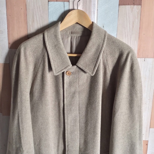 希少カラー】古着 vintage ラグランコート カシミヤ混 日本製 人気新品