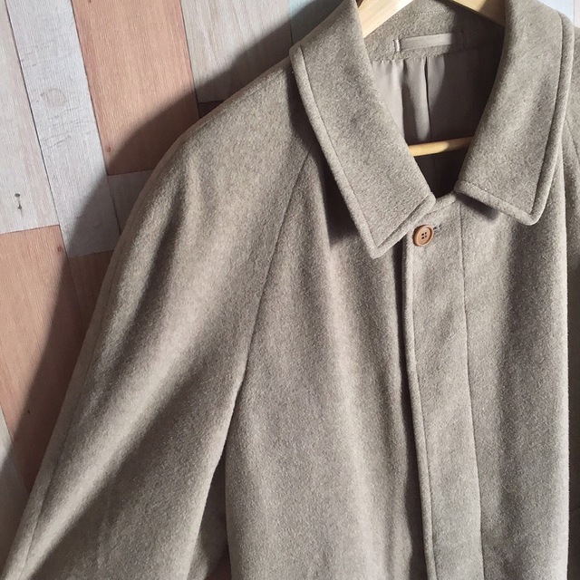 希少カラー】古着 vintage ラグランコート カシミヤ混 日本製 人気新品