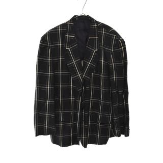 コムデギャルソン(COMME des GARCONS)のCOMME des GARCONS HOMME コムデギャルソンオム 背抜き裏地チェック柄2Bテーラードジャケット ネイビー HJ02025B ※ネーム刺繍あり/サンプル品(テーラードジャケット)