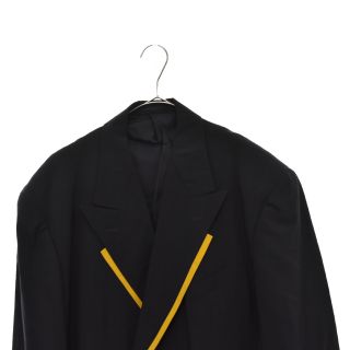 COMME des GARCONS HOMME PLUS コムデギャルソンオムプリュス 89SS カラーテープ切替ダブルテーラードジャケット ネイビー/イエロー アーカイブ PJ-11014M