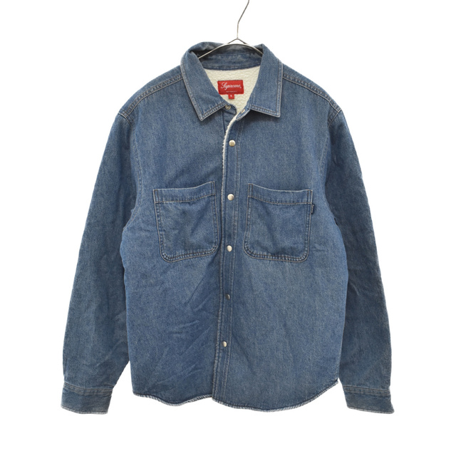 シュプリーム  18AW  Sherpa Lined Denim Shirt インナーボアデニム長袖シャツ メンズ M