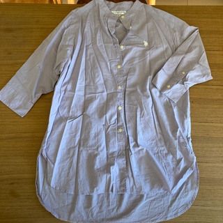 ロングシャツ　ライトグレー　Mサイズ　新品未使用(シャツ/ブラウス(長袖/七分))