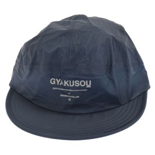 ナイキ(NIKE)のNIKE ナイキ ×Gyakusou running cap ギャクソウ リフレクティブロゴプリントナイロンジェットキャップ ランニング ネイビー AH1687-402(キャップ)