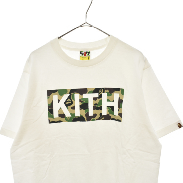 KITH キス ×A BATHING APE BAPE LOGO S/S TEE カモフラージュ柄ボックスロゴ半袖Tシャツ アベイシングエイプ