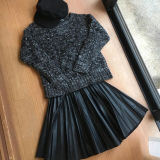 トップショップ(TOPSHOP)のTOPSHOP レザープリーツスカート(ミニスカート)