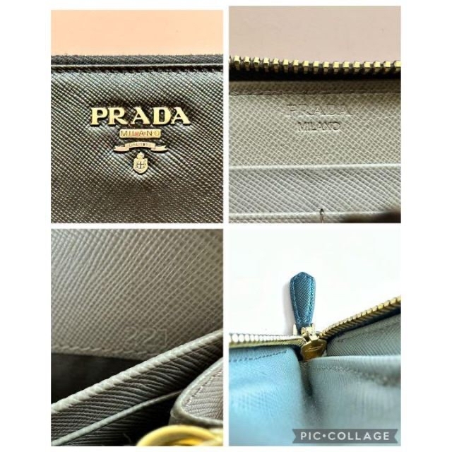 PRADA(プラダ)の【超美品】PRADA プラダ 長財布 サフィアーノ ブラック レディースのファッション小物(財布)の商品写真