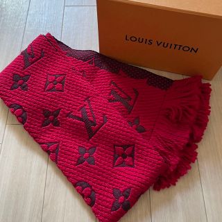 ルイヴィトン LV マフラー 赤　ほぼ未使用品