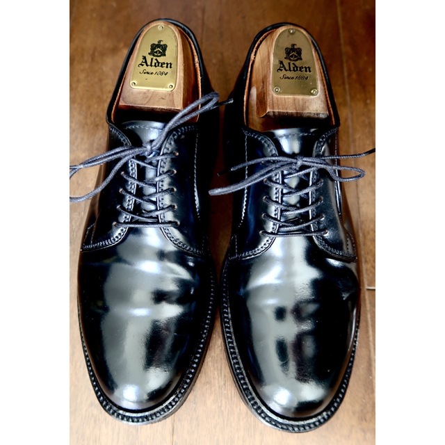 Alden 9901 オールデン コードバン プレーントゥ ブラック6E いい