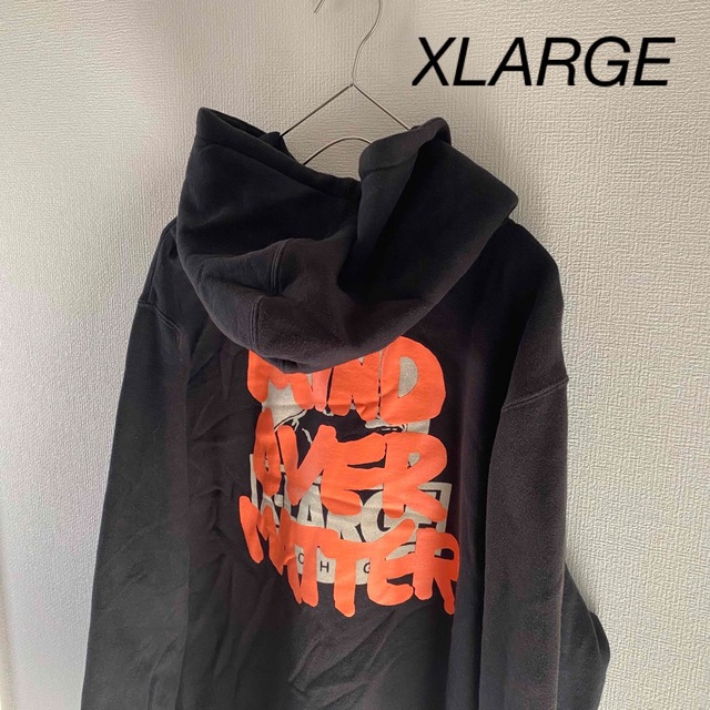 新品 XLARGE エクストララージ パーカー 長袖 メンズ ブラック L