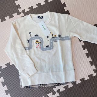 クレードスコープ(kladskap)の新品タグ付き★車モチーフトレーナー120(Tシャツ/カットソー)