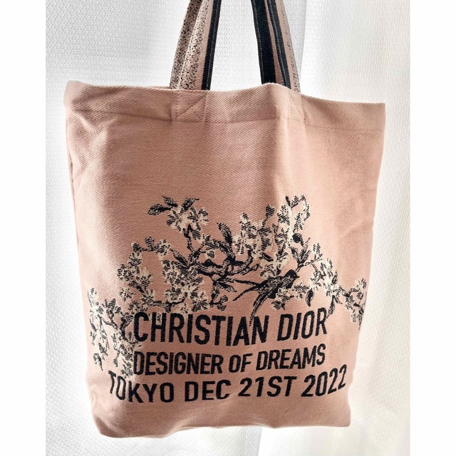 新品 クリスチャンディオール トートバッグ ゴブラン織り風 刺繍 花鳥 ピンク系 | フリマアプリ ラクマ