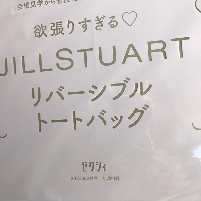 JILLSTUART(ジルスチュアート)のゼクシィ2月号付録ジルスチュアートリバーシブルトートバッグ レディースのバッグ(トートバッグ)の商品写真