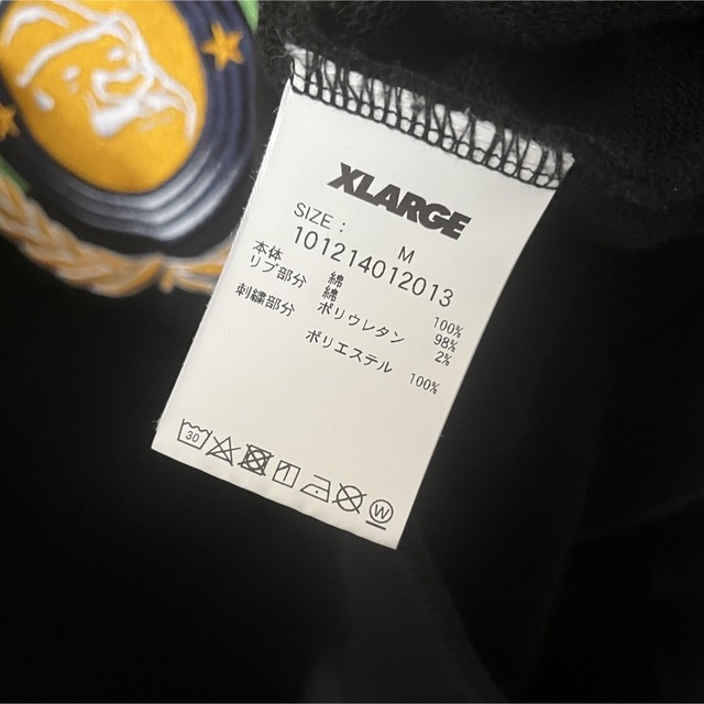 XLARGE ビックロゴ刺繍 スウェット トレーナー 切り替え 黒 グレー