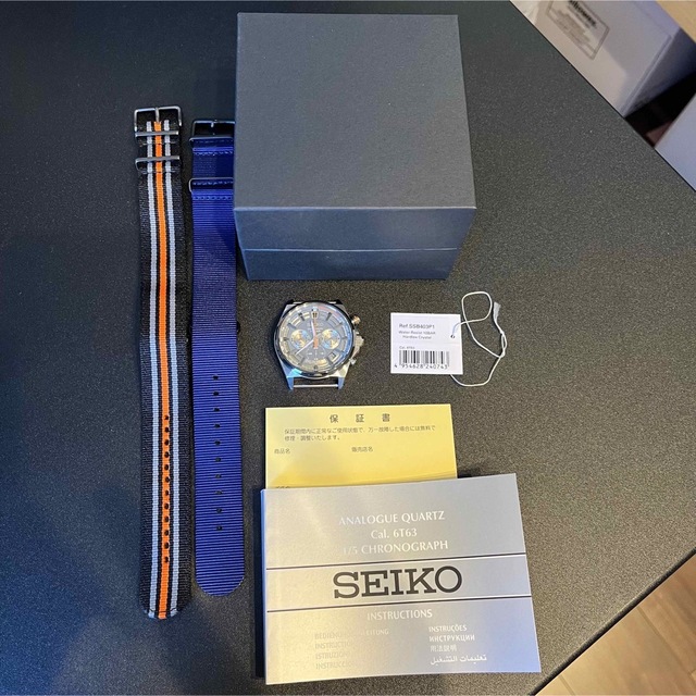 【おまけ付きほぼ未使用】SEIKO クオーツ腕時計 SSB403P1