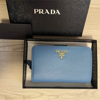 プラダ(PRADA)の【新品】PRADA サフィアーノ バイカラー 二つ折り財布(財布)