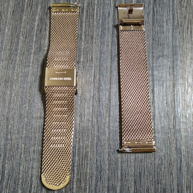 KNOT(ノット)のknot ステンレスメッシュストラップ　ピンクゴールド メンズの時計(金属ベルト)の商品写真