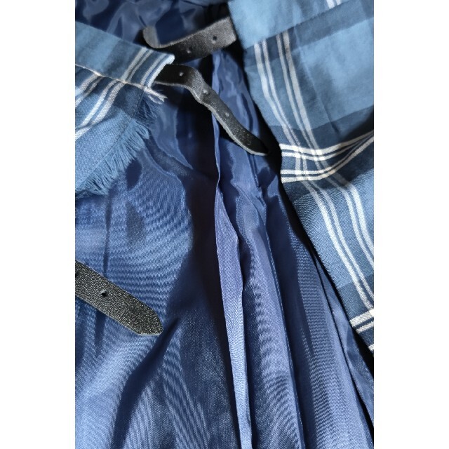 Yorkland(ヨークランド)のヨークランドで購入　キルトスカート　GLENNEVIS  ブルー系チェック レディースのスカート(ロングスカート)の商品写真