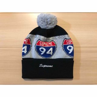 シュプリーム(Supreme)のシュプリーム　Interstate Reflective Beanie　黒(ニット帽/ビーニー)