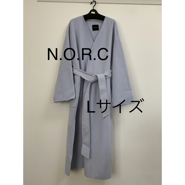 3027 N.O.R.C ロングコート　ライトブルー　L 新品