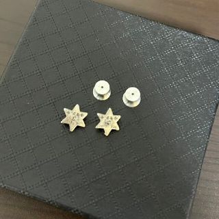 925刻印　シルバーピアス　クロスピアス　ピアス　星形　スター　片耳販売OK♪(ピアス(両耳用))