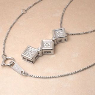 タサキ TASAKI ダイヤモンド/0.13ct デザイン ネックレス K18W-