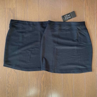 ネクスト(NEXT)の黒タイトスカート2枚セット(スウェット素材)(スカート)