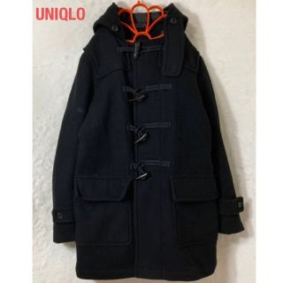 ユニクロ(UNIQLO)のUNIQLO ダッフルコート ブラック 女性が着ても可愛いです(ダッフルコート)