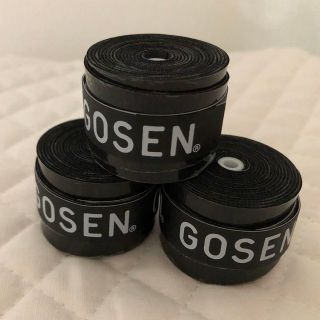 ゴーセン(GOSEN)のGOSEN グリップテープ3個 黒色★迅速発送 ゴーセン✳︎色変更可(その他)