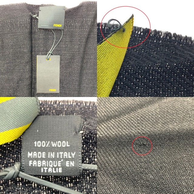 FENDI(フェンディ)の▽▽FENDI フェンディ ストール　マフラー　ウール ブラック メンズのファッション小物(ストール)の商品写真