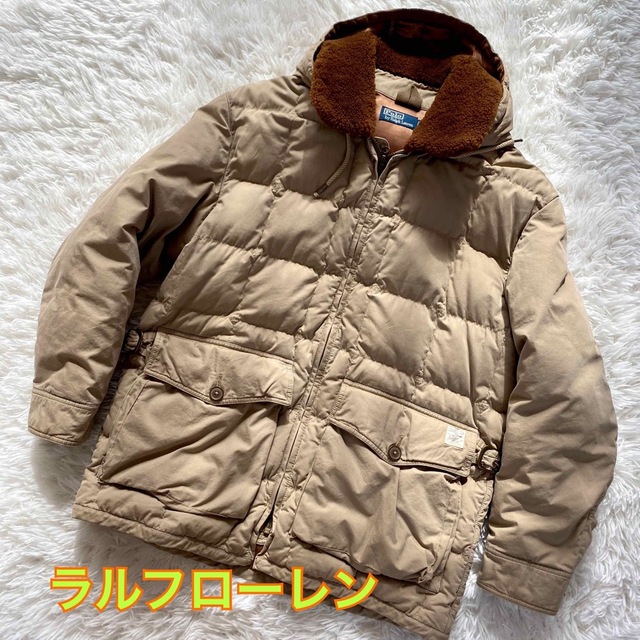 POLO RALPH LAUREN - 希少 90s RALPH LAUREN ダウンコート ボア 羊毛皮